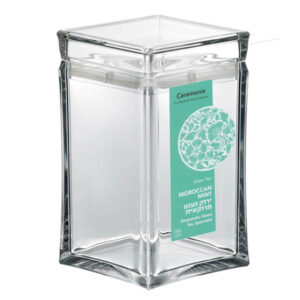 צנצנת אקרילית לחליטות תה (מגיעה עם סט מדבקות)